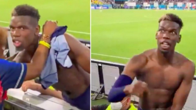 La vid&eacute;o avec micro entre Paul Pogba et sa m&egrave;re - Photo captures d'&eacute;cran vid&eacute;o Twitter