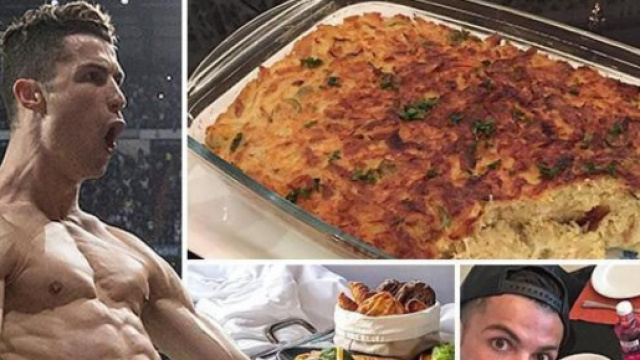 Montage photo Cristiano Ronaldo et ses repas