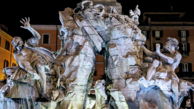 Fontana dei Quattro Fiumi, Roma.