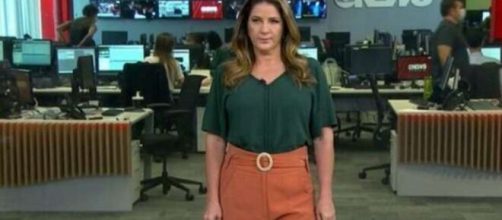 Christiane Pelajo aparece estressada em v&iacute;deo vazado (Reprodu&ccedil;&atilde;o/GloboNews)