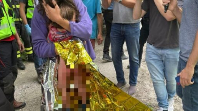 Nicola Tanturli con la madre dopo il ritrovamento.