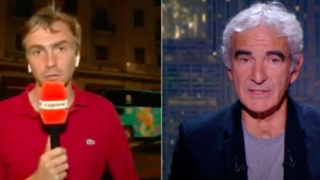 Bertrand Latour et Raymond Domenech se clashent en plateau - Photo capture d'&eacute;cran Vid&eacute;os Twitter et Youtube