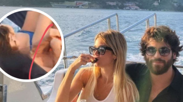 Can Yaman beccato mentre sistema le parti intime in compagnia di Diletta Leotta