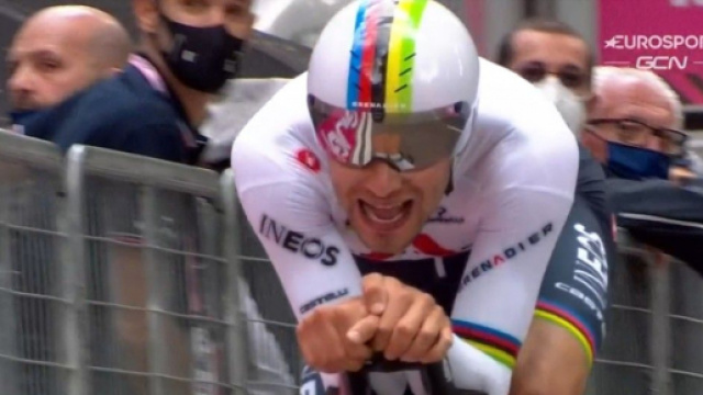 Il Campione del Mondo a cronometro Filippo Ganna.