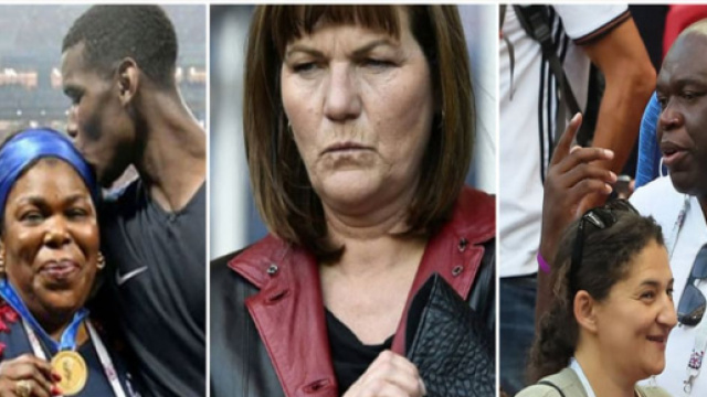 La m&egrave;re d'Adrien Rabiot au coeur d'une embrouille en tribunes. (Cr&eacute;dit montage r&eacute;seaux sociaux)