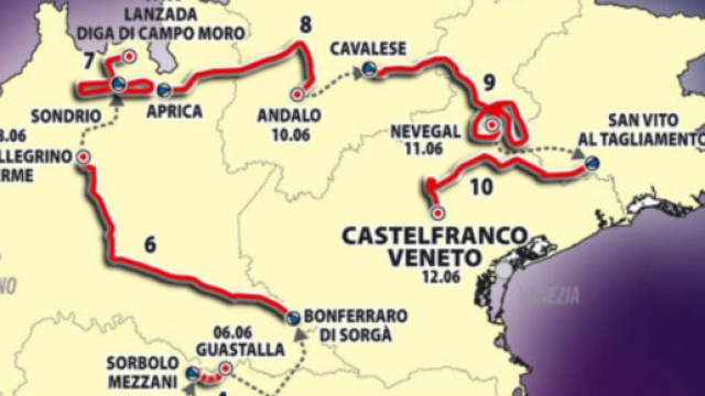 Il percorso del Giro d'Italia under 23.