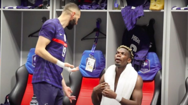 Benzema Pogba - Photo capture d'&eacute;cran vid&eacute;o FFF TV