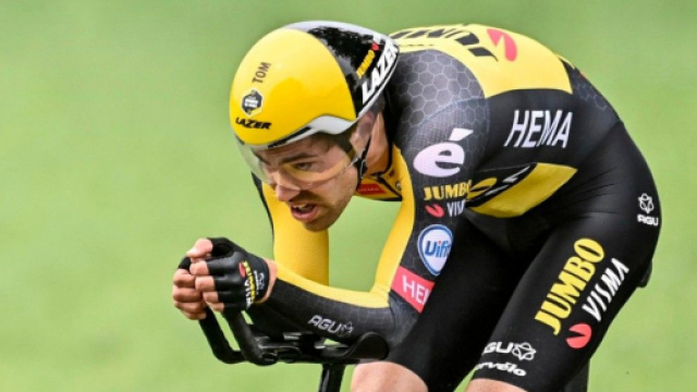 Tom Dumoulin al rientro al Giro di Svizzera.