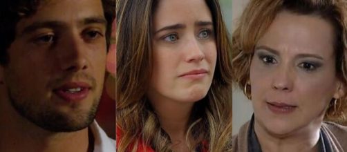 Rodrigo, Ana e Eva em 'A Vida da Gente' (Fotomontagem/Reprodu&ccedil;&atilde;o/TV Globo)