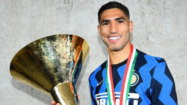 In foto Hakimi, difensore dell'Inter.