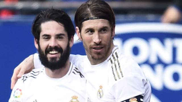 Isco e Sergio Ramos, giocatori del Real Madrid.