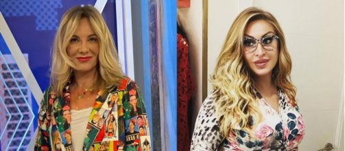 Bel&eacute;n Rodr&iacute;guez ha salido del juzgado junto a su abogado, sin llegar a encontrarse con Raquel Mosquera. (Telecinco e Instagram @raquelmosqueram)