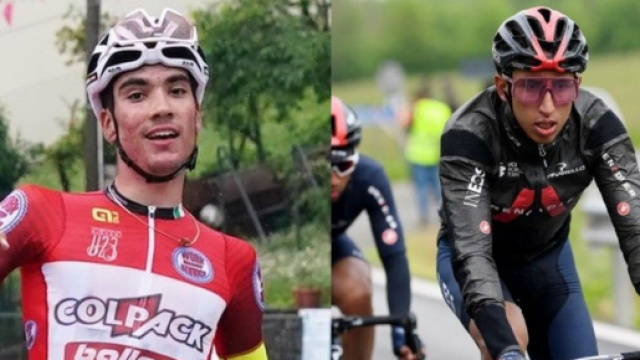 Juan Ayuso, dominatore del Giro d'Italia under 23, e Egan Bernal.