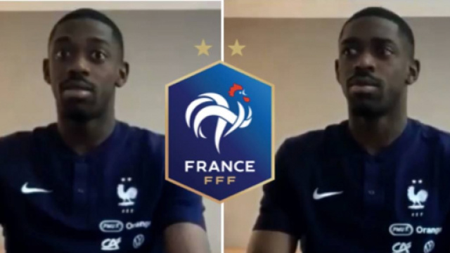 Ousmane Demb&eacute;l&eacute; en pleine interview avant l'Euro 2020. (Cr&eacute;dit capture &eacute;cran Twitter Team Orange Football Twitter)