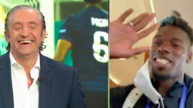 Photo de Pogba capture d'&eacute;cran vid&eacute;o Twitter