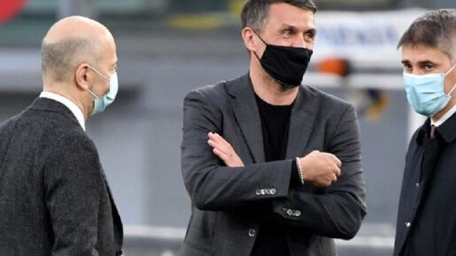 Paolo Maldini, Ivan Gazidis, Frederic Massara.