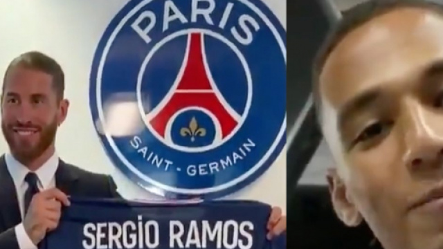Thilo Kehrer a accept&eacute; de donner son num&eacute;ro &agrave; Ramos. (Twitter El Chiringuit, PSG.fr)