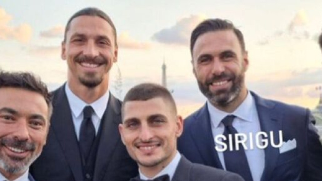 Zlatan Ibrahimovic au mariage de Marco Verratti (Credit : Instagram de Z. Ibrahimovic)