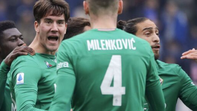 Vlahovic e Milenkovic, giocatori della Fiorentina.