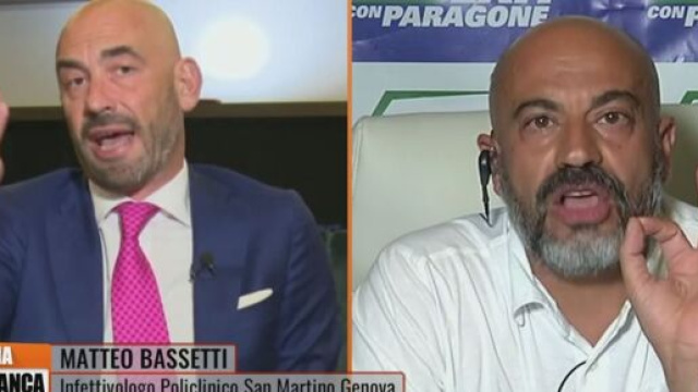 Vaccini e Green Pass, duro scontro tra Matteo Bassetti e Gianluigi Paragone a Zona Bianca.