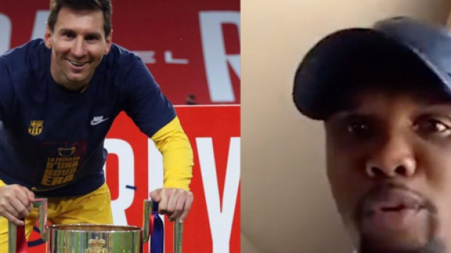 Eto'o a sorti les punchlines lors d'une interview sur le Bar&ccedil;a. (Instagram Messi et Twitter Italien Football TV)