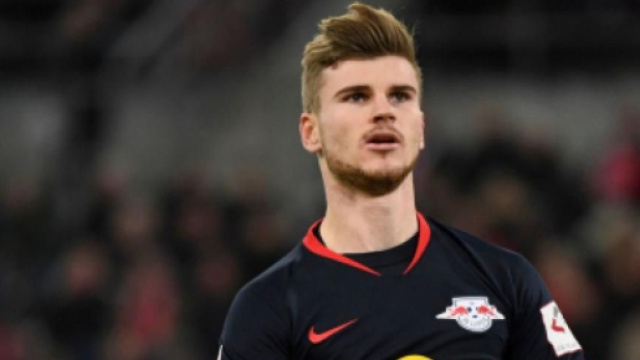 Timo Werner, con la maglia del Lipsia.