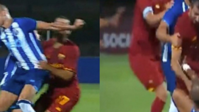 Pepe au coeur d'une &eacute;chauffour&eacute;e face &agrave; la Roma - Source : capture d'&eacute;cran,Twitter