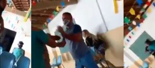 Se viraliza un v&iacute;deo de la discusi&oacute;n de un hombre que llev&oacute; a su amante a vacunarse. (RR.SS.)