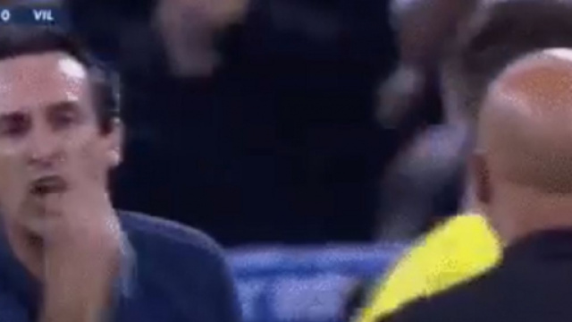 Unai Emery a perdu ses nerfs lors de la rencontre entre Villareal - Source : capture d'&eacute;cran, Canal +
