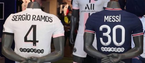 La imagen que us&oacute; Sergio Ramos para darle la bienvenida al PSG al Messi (Instagram/@sergioramos)