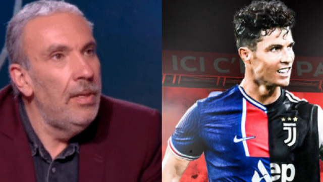 Dominique S&eacute;verac s'enflamme pour Messi et tacle Ronaldo (Source : montage photo et capture Youtube)