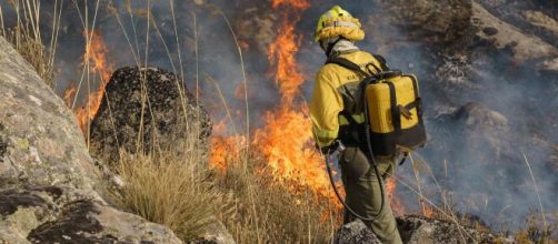 Contin&uacute;an favorablemente las labores de extinci&oacute;n en Navalacruz. (Captura rtve.es)