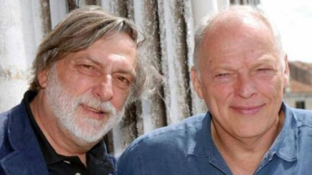 Gino Strada in compagnia del chitarrista dei Pink Floyd David Gilmour