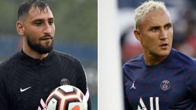 Donnarumma sort du silence et &eacute;voque la concurrence avec Navas (capture Youtube et montage photo)