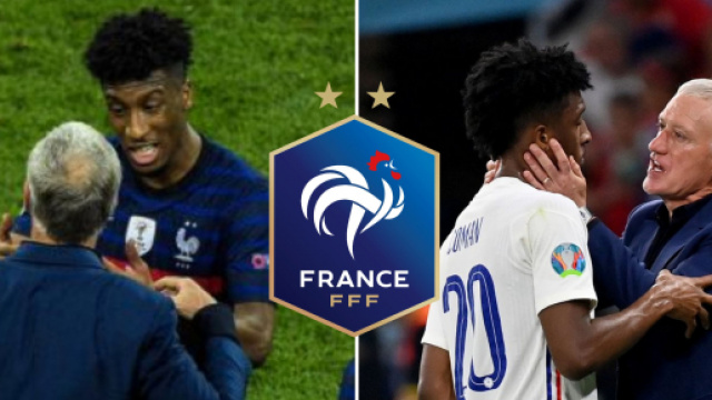 Didier Deschamps revient sur son altercation avec Kingsley Coman &agrave; l'Euro (capture Youtube et montage photo)