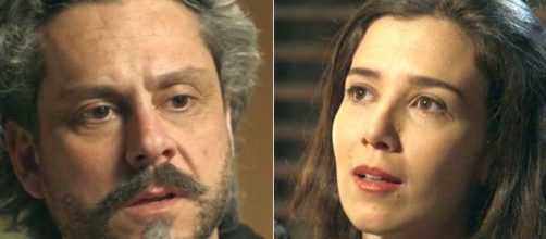 Z&eacute; &eacute; flagrado por Cora em 'Imp&eacute;rio'. (Fotomontagem)