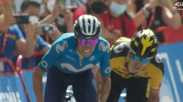 Il duello finale tra Enric Mas e Primoz Roglic