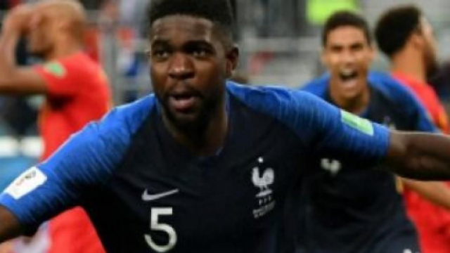 Samuel Umtiti, difensore centrale del Barcellona.