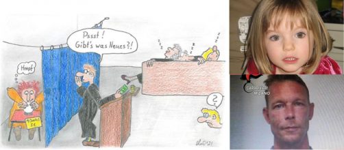 La caricatura que el investigado por el asesinato de Madeleine MacCann filtr&oacute; a la prensa. (Twitter @MailOnline)