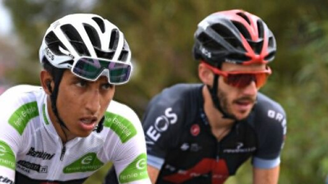 Egan Bernal alla Vuelta Espana.