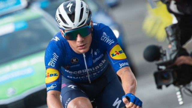Remco Evenepoel al'attacco alla Druivenkoers Overijse