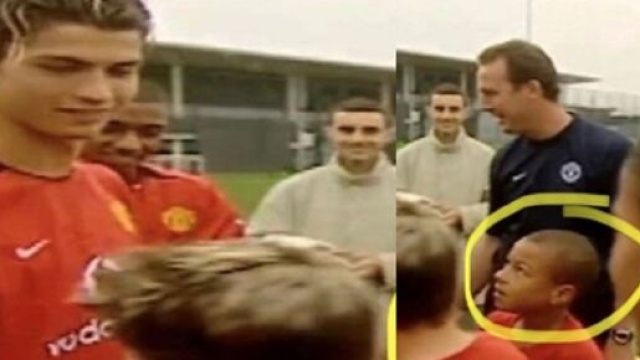 Cristiano Ronaldo et Jesse Lingard en 2003 (montage photo et capture Youtube)