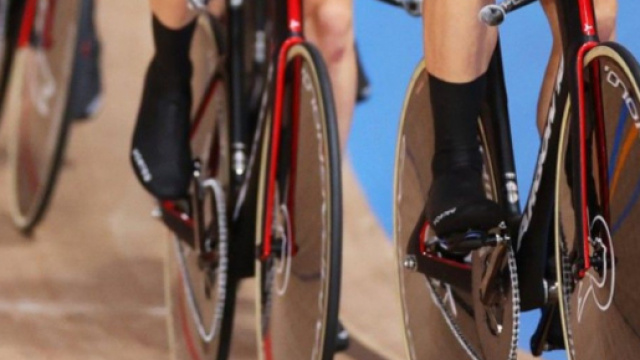 Le biciclette Argon 18 del quartetto danese dell'inseguimento