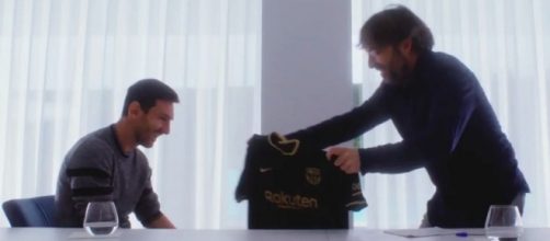 Lionel Messi fue entrevistado el a&ntilde;o pasado por Jordi &Eacute;vole (Twitter/@jordievole)