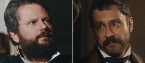 Pedro e Tonico em 'Nos Tempos do Imperador' (Fotomontagem/Reprodu&ccedil;&atilde;o/TV Globo)