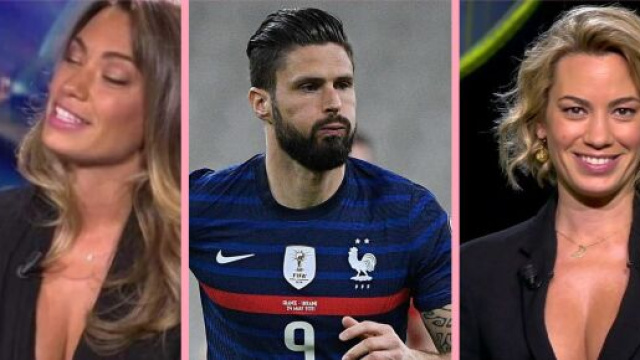 Anne-Laure Bonnet pousse un coup de gueule sur le cas Giroud (capture YouTube et montage photo)