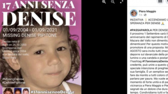 Denise Pipitone, il post della madre Piera Maggio. (Facebook)