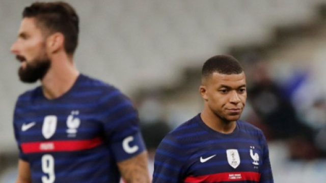 Kylian Mbapp&eacute; et Olivier Giroud en froid ? (Cr&eacute;dit Twitter)