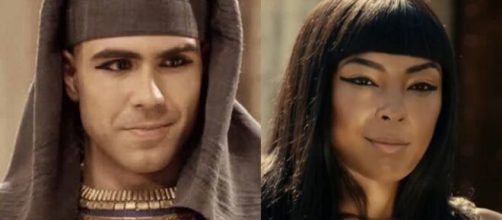 Jos&eacute; e Nefer&iacute;ades em 'G&ecirc;nesis'. (Fotomontagem)