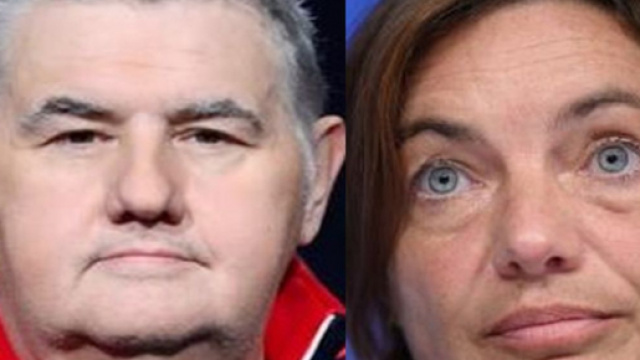 Pierre M&eacute;n&egrave;s d&eacute;zingue Corinne Diacre (capture YouTube et montage photo)